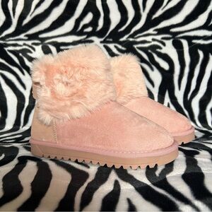 Girls Pink Winter Boots - Size 3